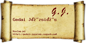 Gedai Józsiás névjegykártya